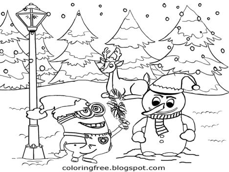 Minion Christmas Coloring Pages - Part 4